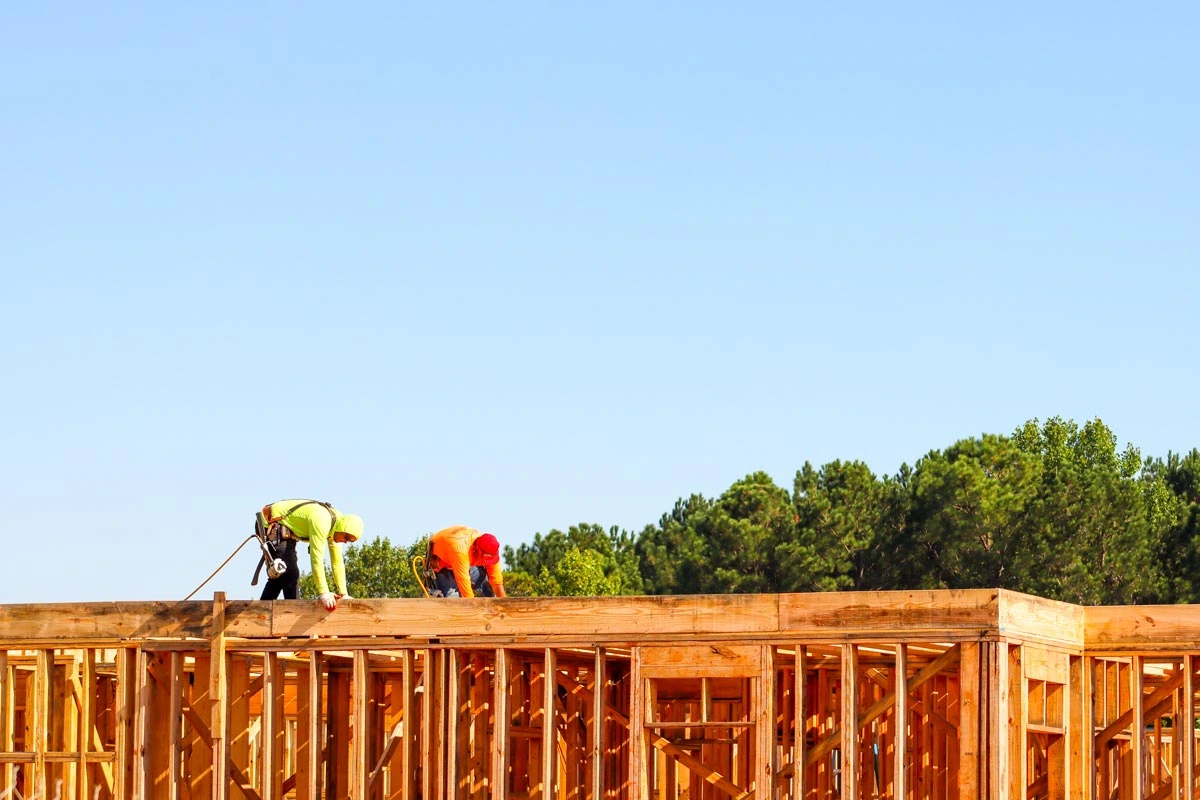 Construction Site Showing The Build Process Of A Custom House 