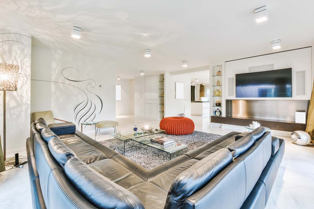 Living Room With Bespoke Furniture And Decor 